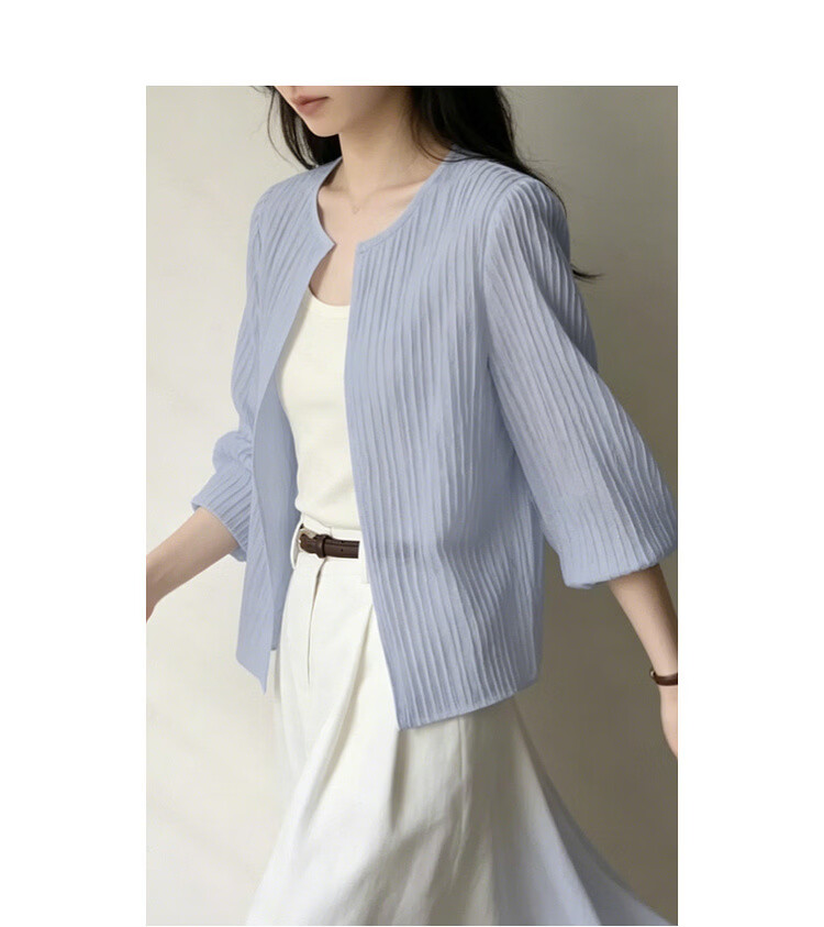 Demana Smooth Tencel Summer Minimalist Plus Size Nine-Sleeve Slimming Loose Shirt Women Premium 13
