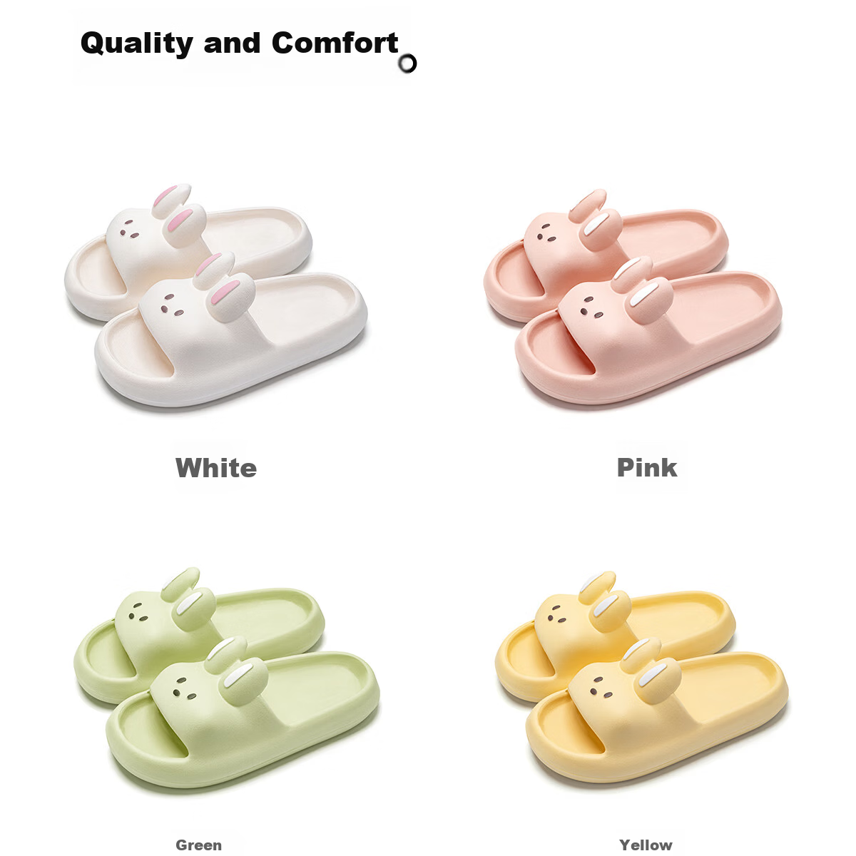 Lidani Kids Parent-Child Slippers for Girls Ages 6-12, Non-Slip EVA Bathroom Cute Bath Sandals 3