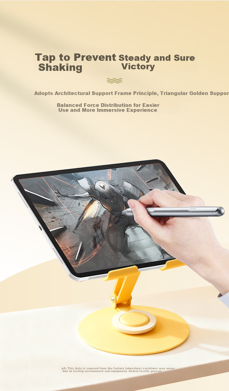 BZBC Flat Stand iPad Desktop Phone Holder 360° Multifunctional Rotatable Foldable Lazy Support Bracket for Gaming Online Classes Drawing Live Streaming Video Universal Phone Light Blue 5