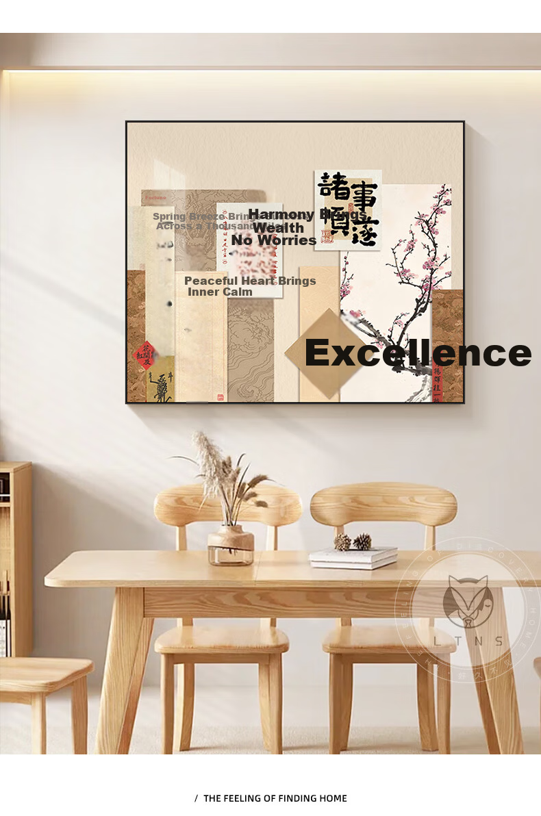 Long Time No See New Chinese Style Electric Meter Box Decorative Painting Dining Room Electric Box Cover Decorative Hanging Painting Distribution Box Concealment Wall Art 5