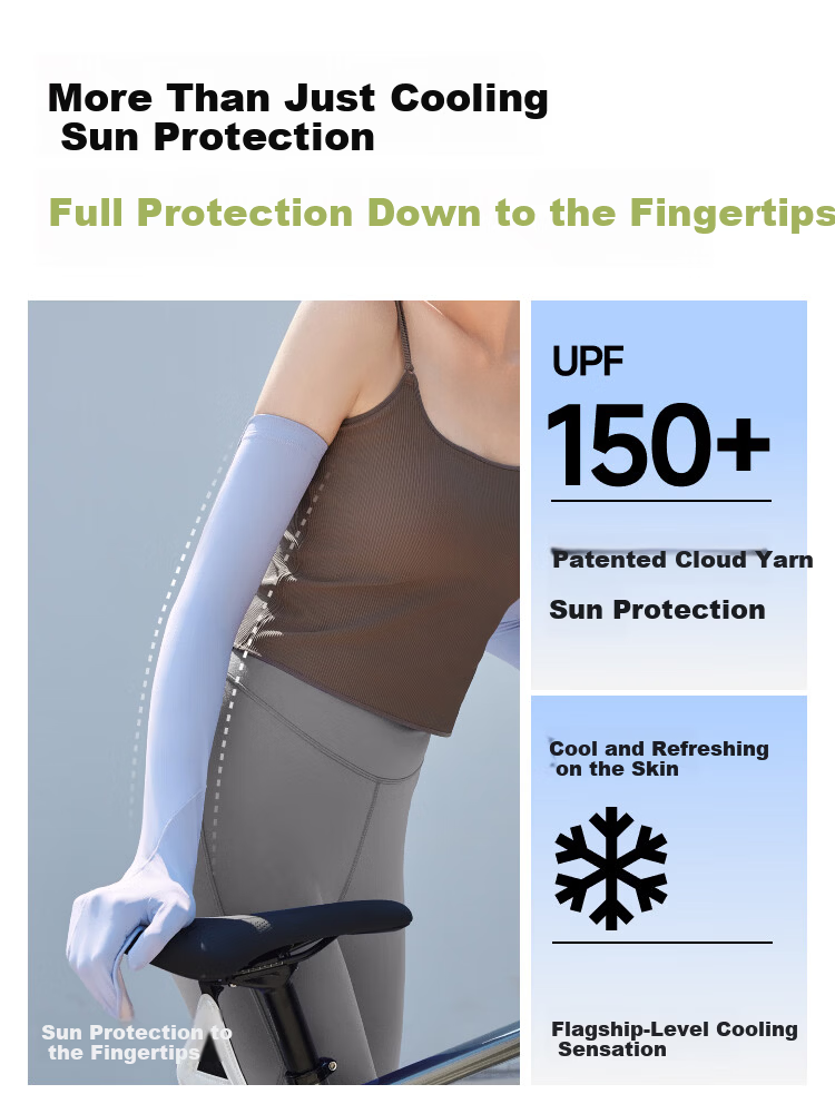 Beneunder Sun Protection Ice Silk Arm Sleeves for Women, Anti-Slip Silicone Cycling Arm Covers for Forearms And Back, Twilight Black AL379 2