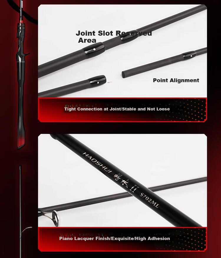 Guangwei Haoshui 2nd Generation Lure Rod Fast Action Bass and Blackfish Fishing Rod 2.1m ML Hardness with Spinning Reel Combo 9
