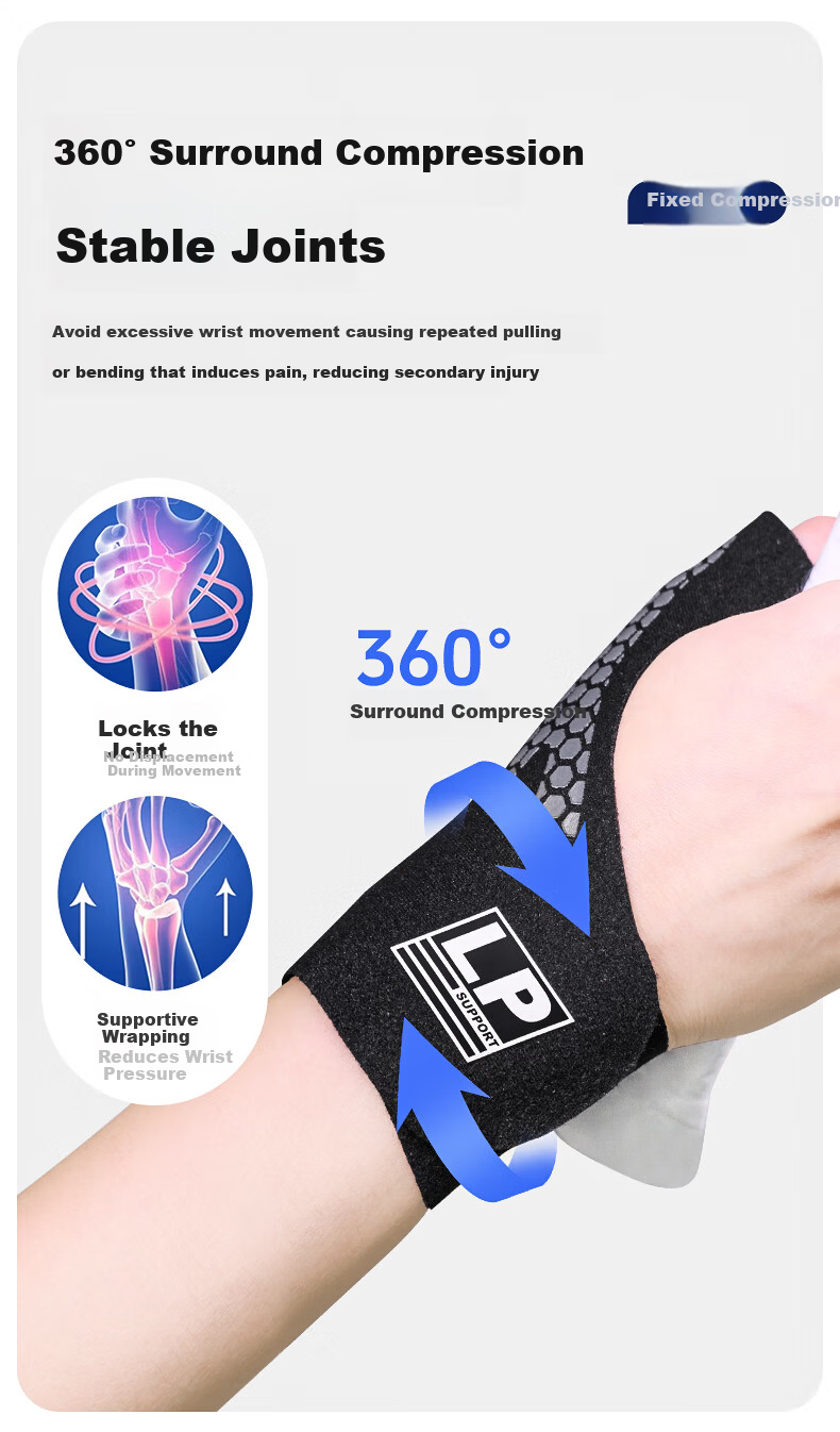 LP Wrist Support Thumb Sleeve Men's Badminton Sports Joint Protection Women's Stabilizing Brace 4