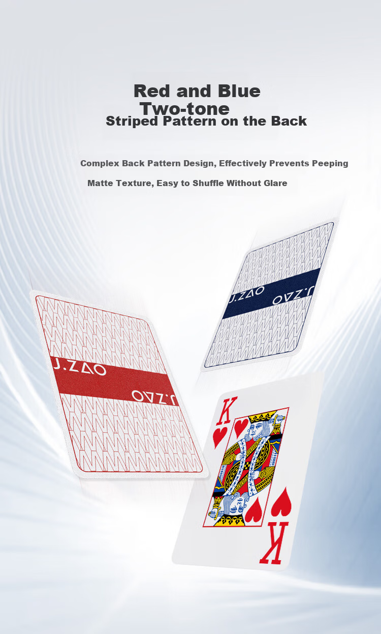 JD Original PVC Texas Hold'em Cards, Frosted Plastic, Durable And Washable Large Cards, Table Game Entertainment Wide Cards, 10 Decks 5