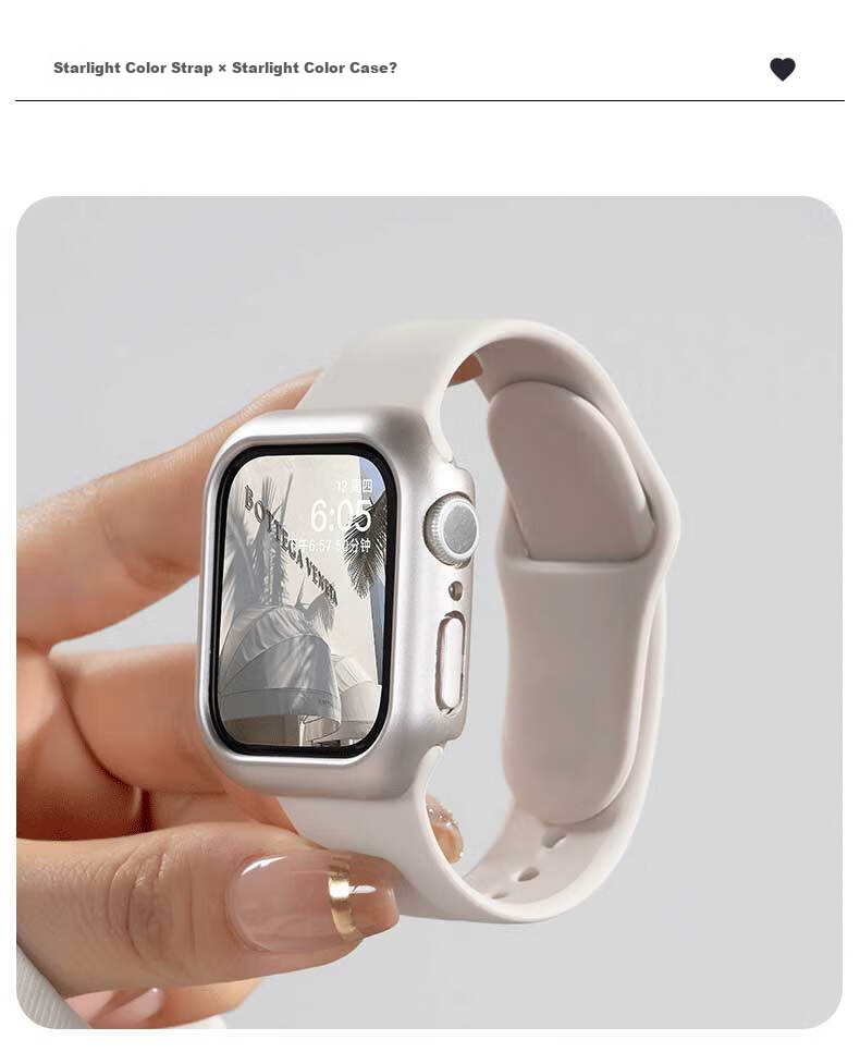 Iboann Transparent Bumper Hard Case Protective Cover for Apple Watch Series 11/10 42mm, Shockproof Hollow Frame Half-Wrap Shell 13