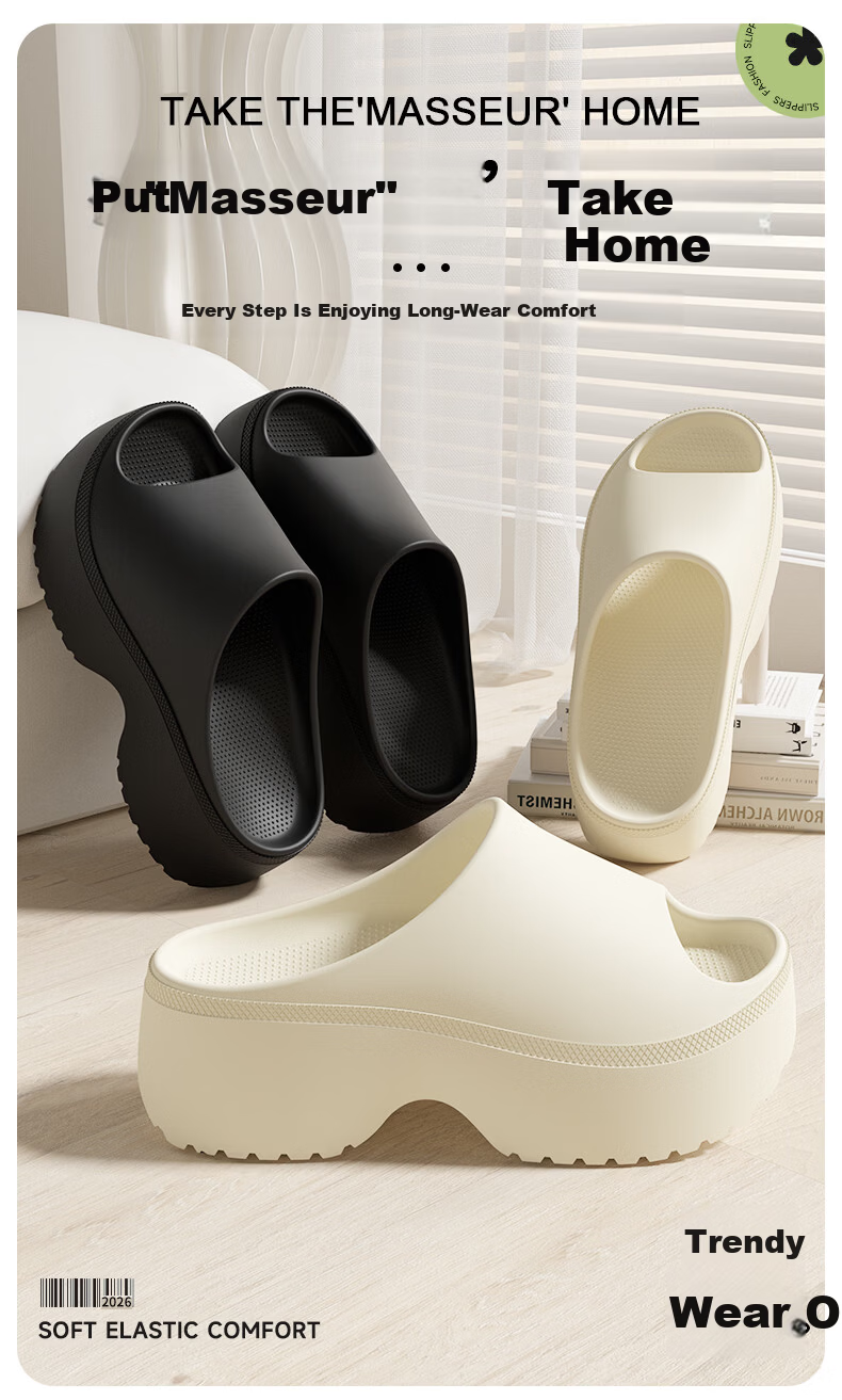 She Enjoy Platform Sandals Women Thick Sole Fashion Open Toe Slippers 1