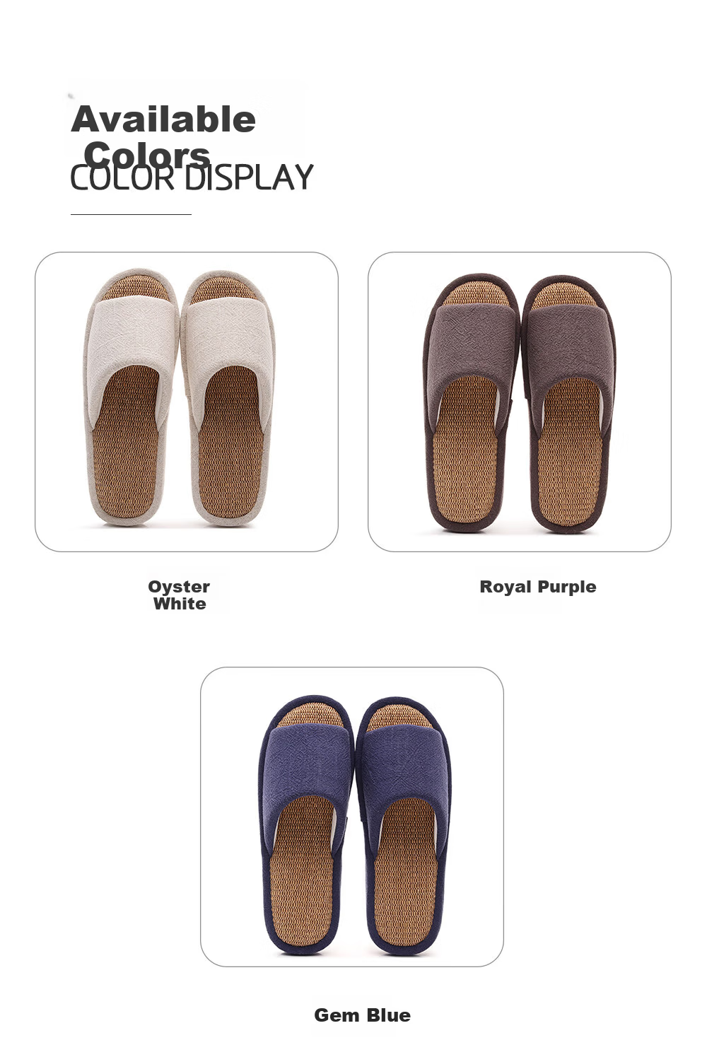Big Size Linen Slippers for Men 4647 Indoor Home Breathable Cotton Linen Fabric Slippers All Seasons Beige 48-49 9