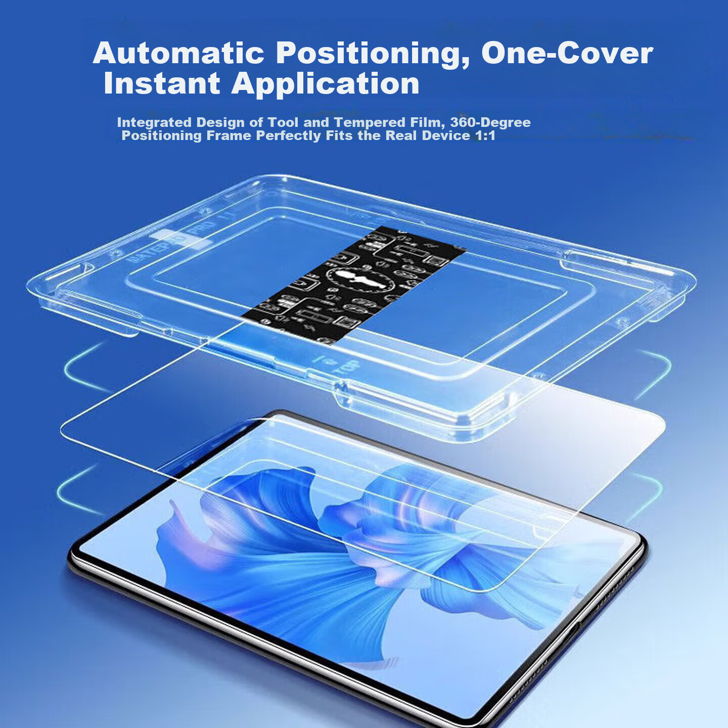 Mingying Self-Positioning Screen Protector for Huawei MatePad 11-inch 2021 Tablet Tempered Glass Full Coverage Anti-Fingerprint Anti-Drop Film