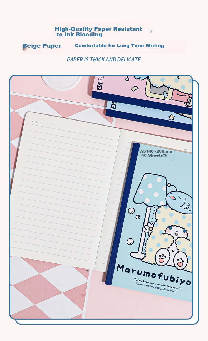 GuangBo x Sanrio Collaboration Bear Series A5 40-Sheet Notebook Lined Student Diary SL941004 4