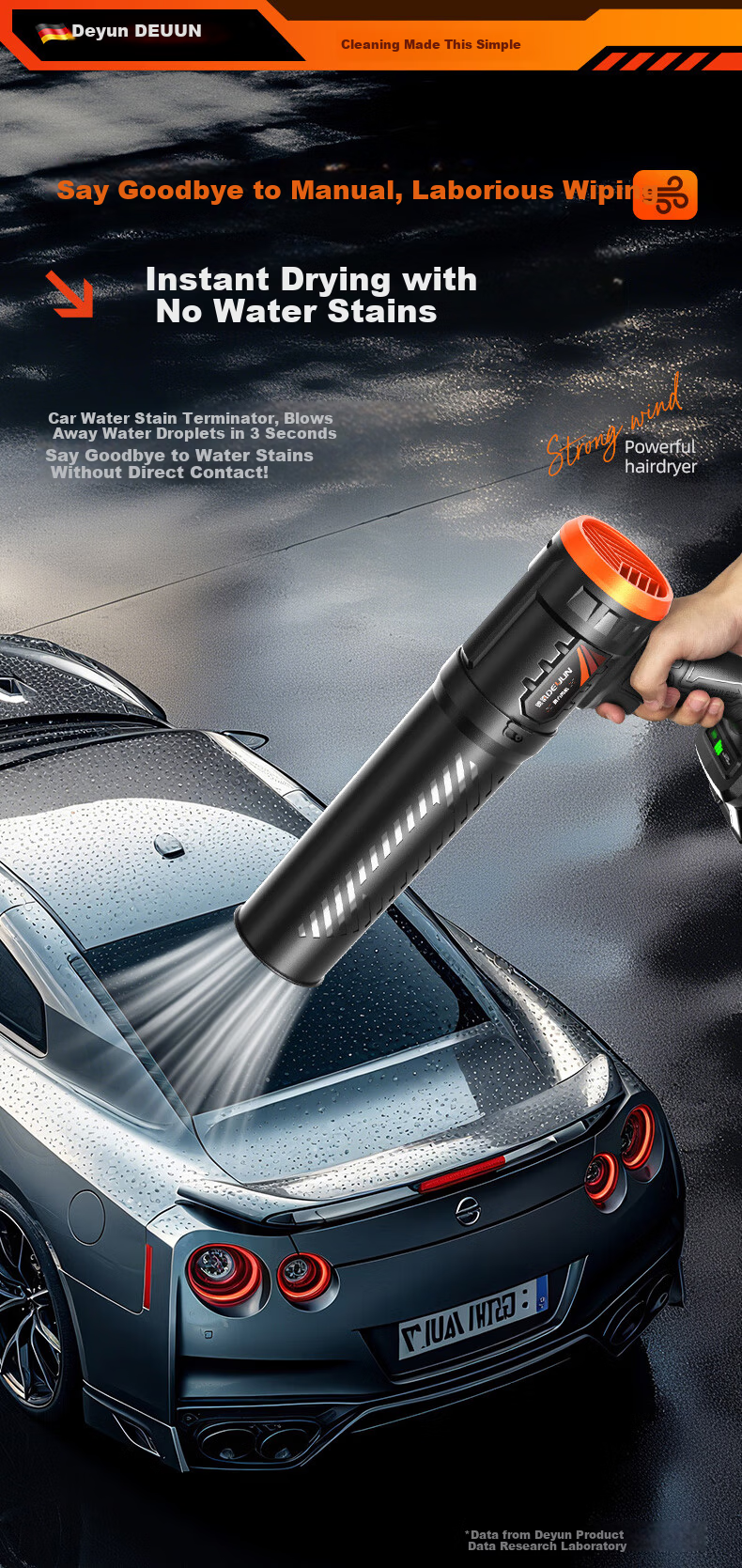 Deyun Handao High-Power Turbo Fan Strong Blower Lithium Battery Storm Gun Blower Dust and Snow Blower 7