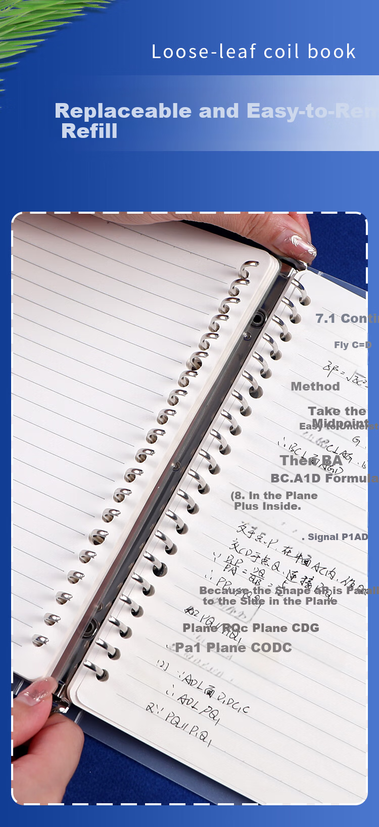 M&G B5 60-Page Grid Loose-Leaf Notebook with Vibrant Binder (Metal Clip) Frosted Cover with Four-Color Divider Pages HB5600D 1-Pack 11