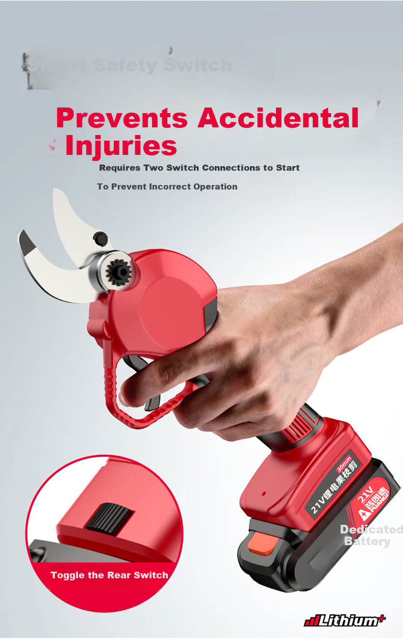 PUANGD Brushless Electric Pruning Shears Cordless Rechargeable Garden Tree Branch Cutter Household Fruit Tree Pruner 3
