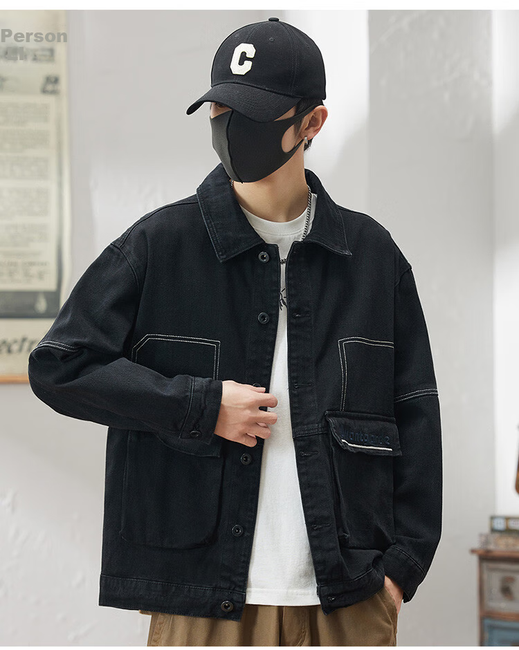 Zengzhi Denim 2026 Spring Autumn Men's Letter Embroidered Denim Jacket Casual Denim Workwear Coat Men's Denim Shirt 5