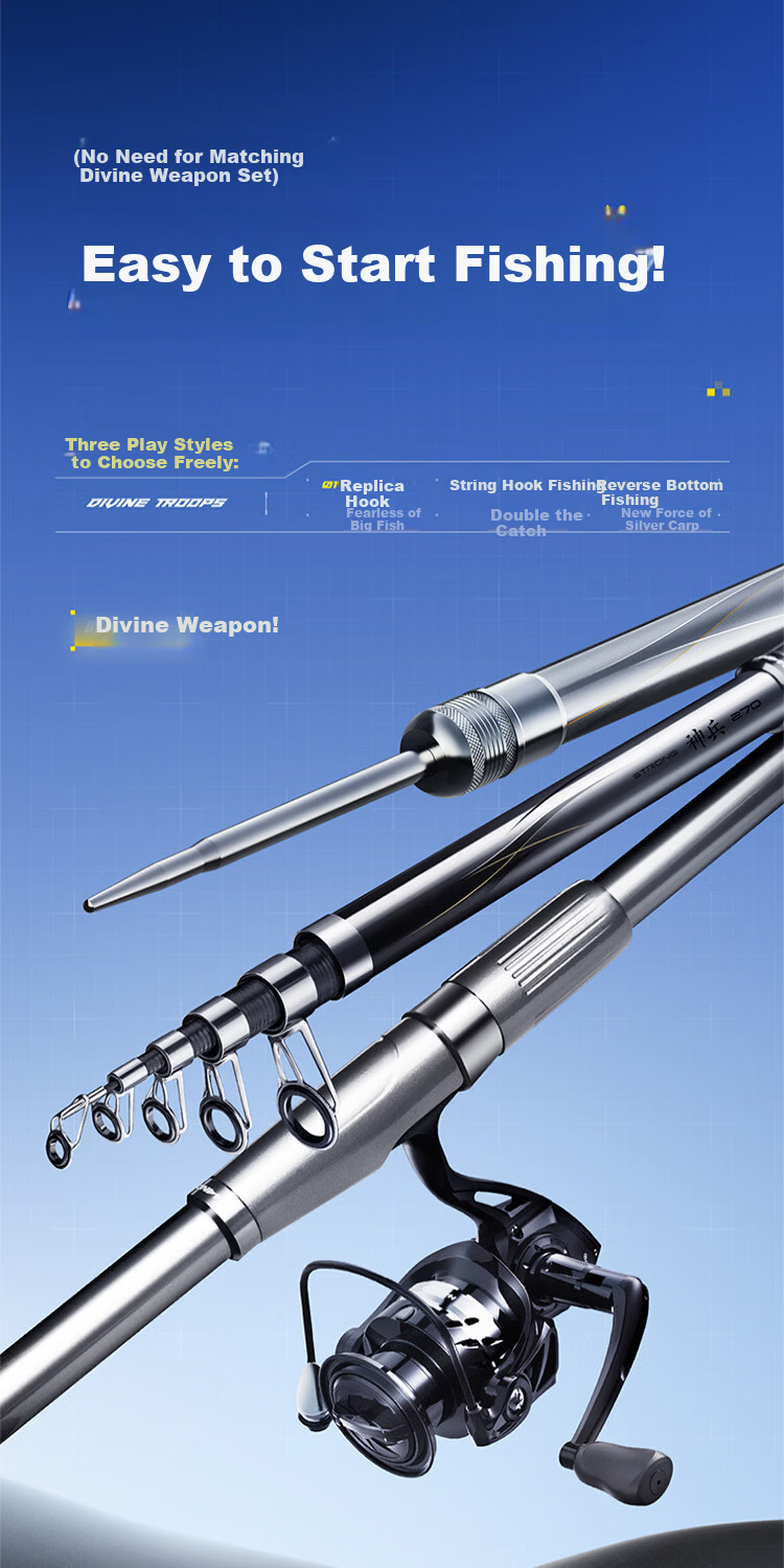 Handing Sea Fishing Rod Casting Rod Set 2.7m Handing Shenbing (Glossy Version Single Rod Without Reel) 2