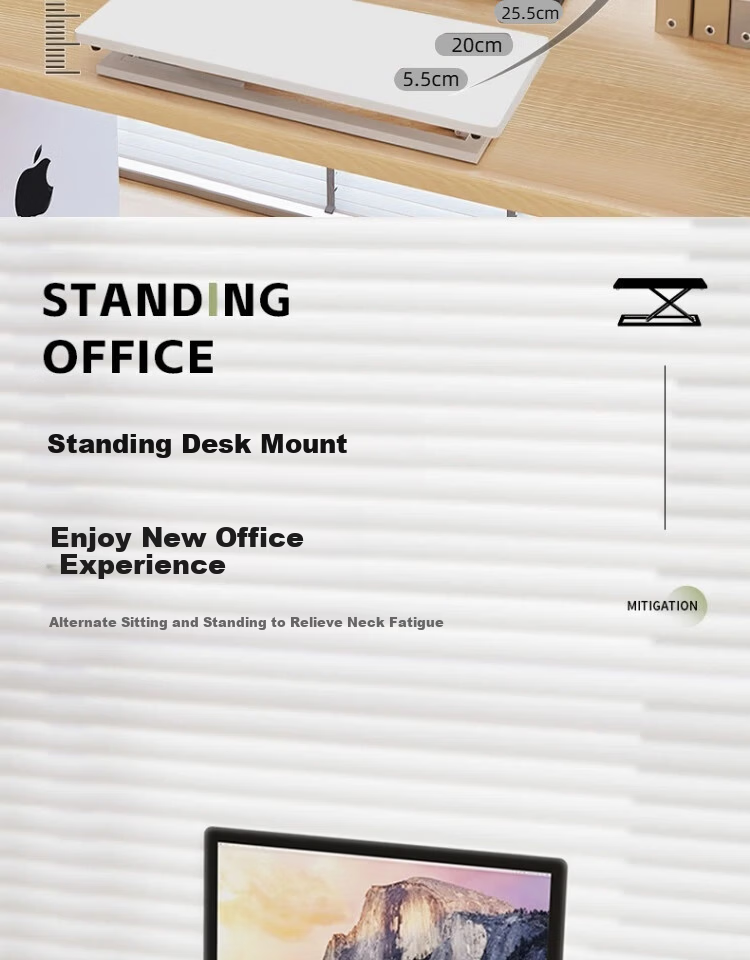 Qiyinge Standing Workbench Desktop Computer Desk Height Adjustable Laptop Office Desk Table 5