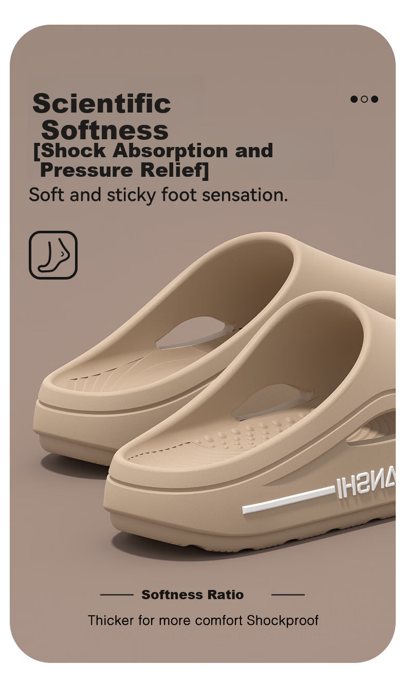 XGGC Men's Purple Cushioned Cool Slippers Thick Sole Non-Slip Indoor Outdoor Summer Size 38-39 3
