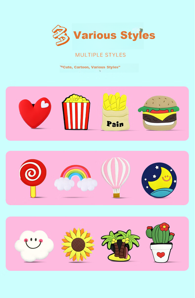 Befon Refrigerator Magnets, Magnetic Stickers, Creative Chinese Style Fridge Decals, Decorative Magnetic Pads, Pack of 10, 2899 4