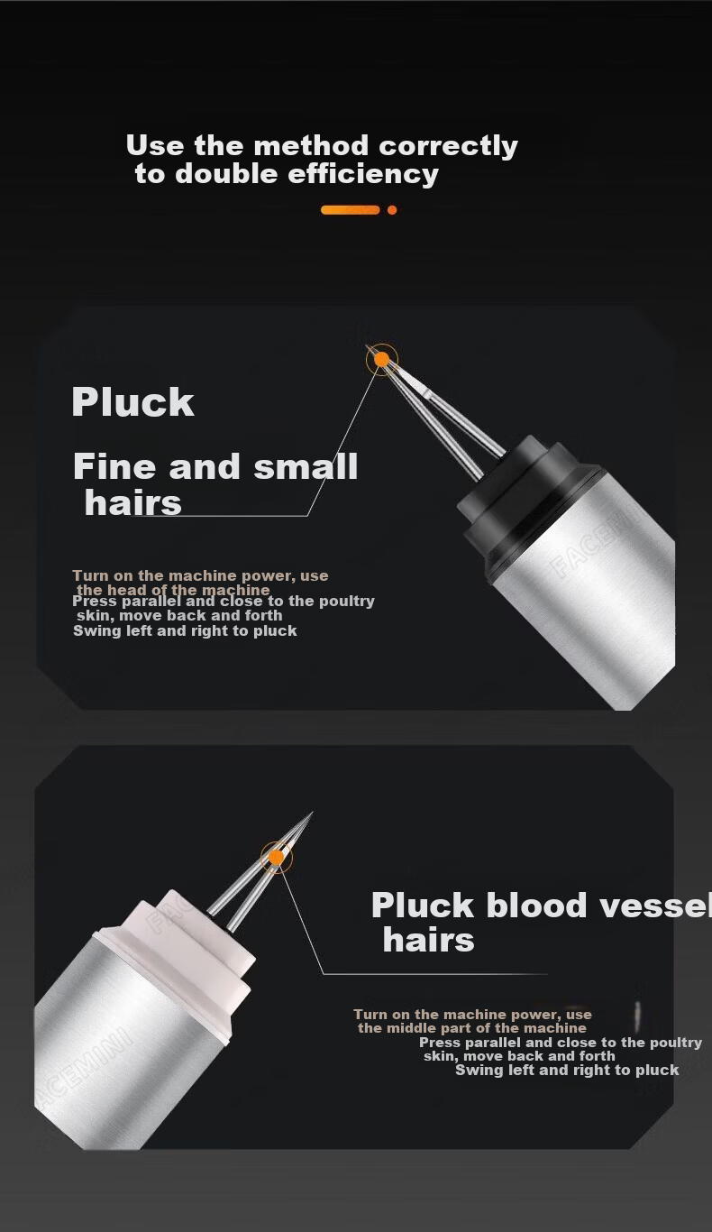 FACE MINI Automatic Poultry Feather Plucker for Chicken Duck Goose Multi-Function Household and Commercial Hair Removal Machine 5