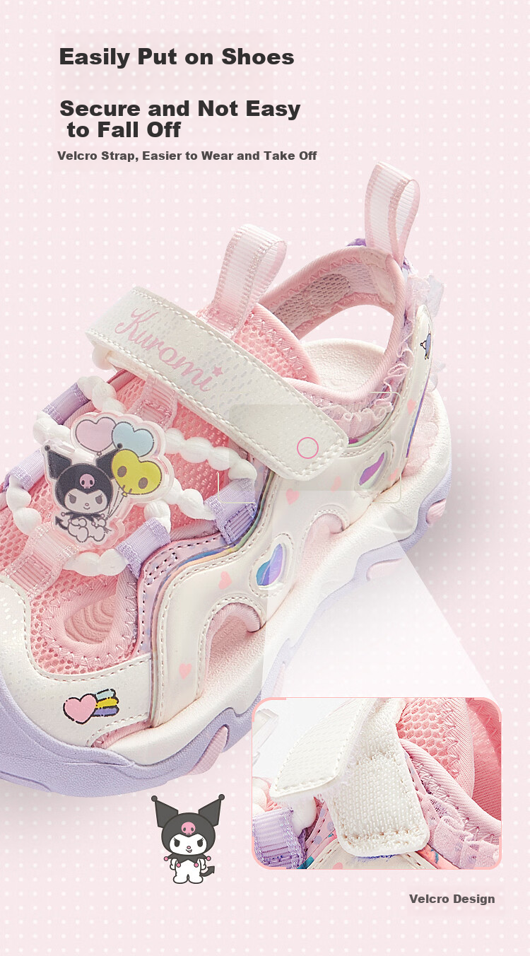 Balabala [Sanrio IP balaOne] Kids Sandals Girls Sports Shoes 2026 Summer New Beach Shoes 7