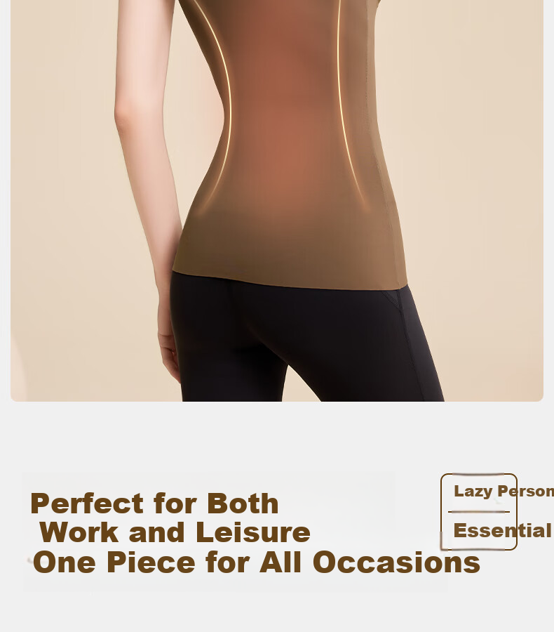 GRACEWELL Thermal Shaping Vest Fleece Lined Bra-Free Seamless Back Beauty Underwear Oatmeal 2X 17