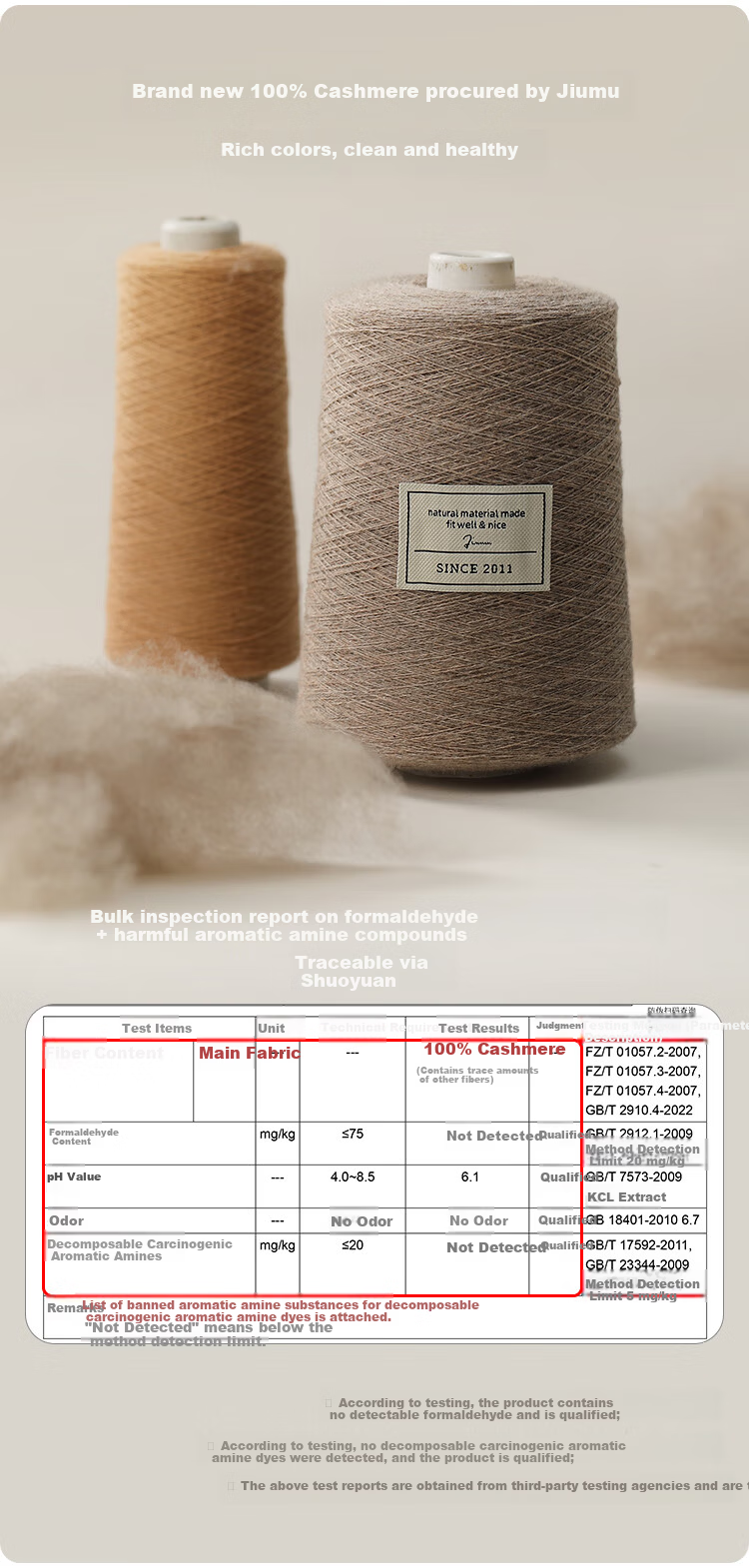 JIUMU 100% Cashmere Small Scarf for Women Autumn Winter Warm Neck Warmer Gift Box for Girls and Moms Birthday Present 4