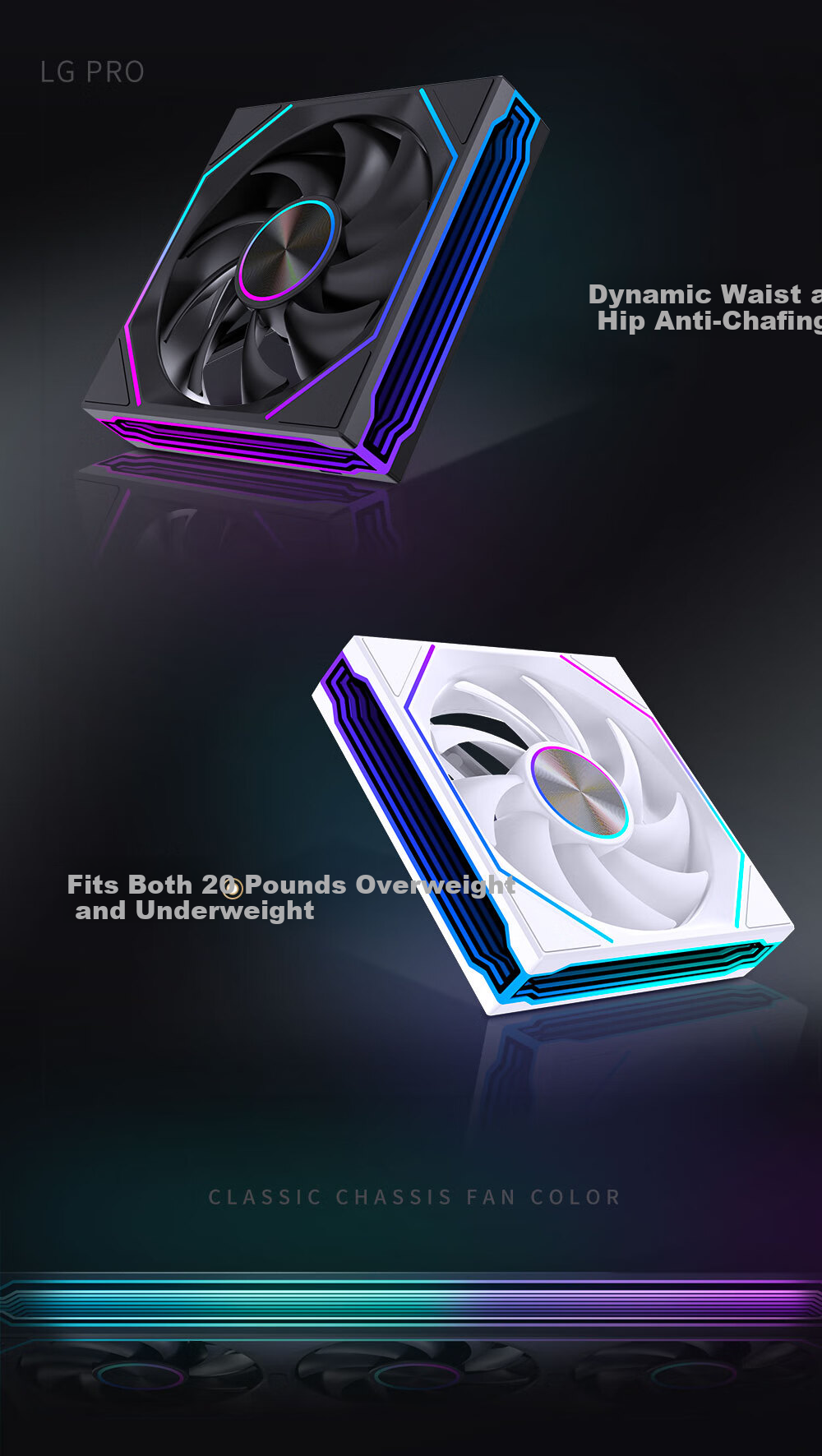 Raleigh CoolLink PRO120 Integrated Block Fan Water Cooling Black 12cm Case Fan True Blade ARGB Sync PWM Temperature Control Silent Desktop Computer Fan 4
