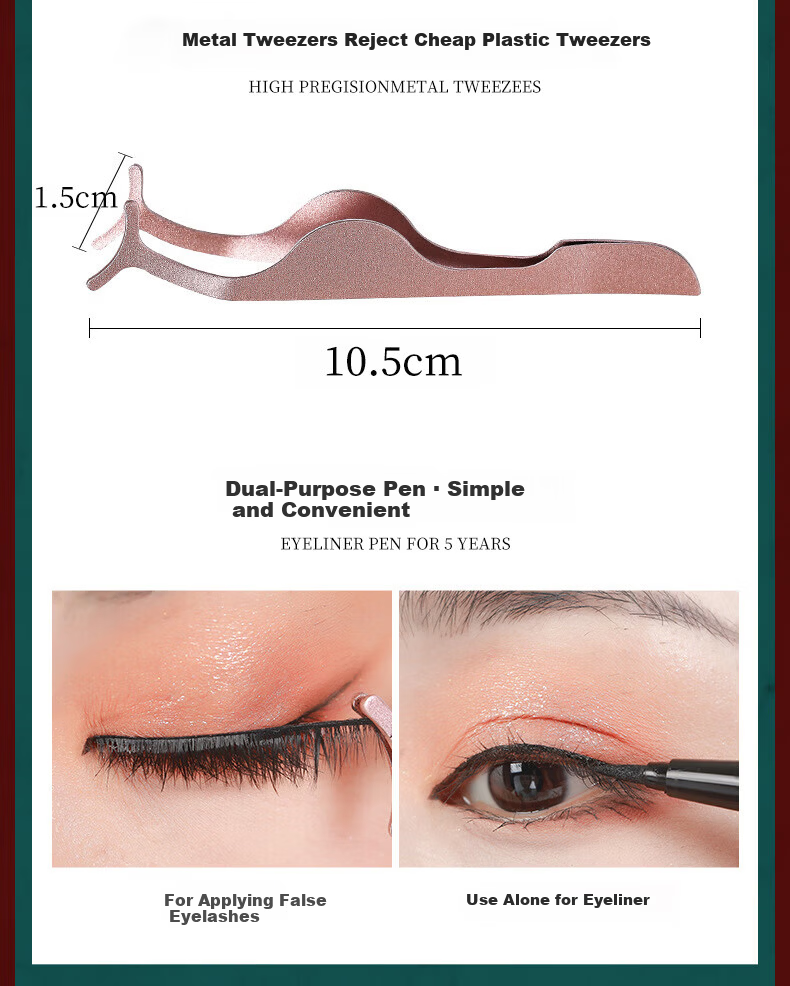 Yushang Jiaren Magnetic False Eyelashes 6 Pairs Glue-Free Reusable Magnetic Lash Newbie Makeup New Year Makeup Tool 12