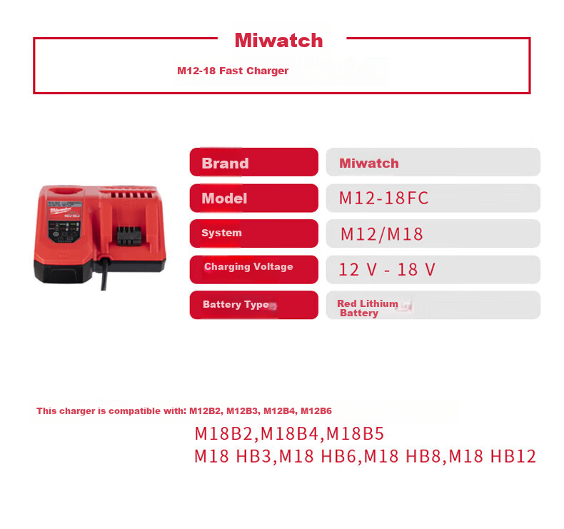 Miwok Miwoqi 12V Power Tool Lithium Battery M12 Original M12B2 BULK (12V 2.0Ah) 14