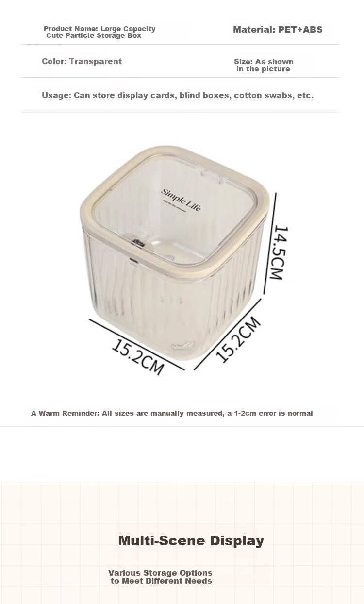 Jialifang Kids Hair Accessories Storage Box Large Capacity Desktop Jewelry Box with Lid for Hair Clips, Baby Hair Ties, Girls' Hair Bands and Elastics 5
