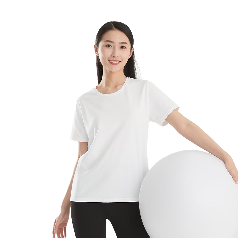 Hodohome Unisex T-Shirt Crew Neck Solid Color Cooling Breathable Lightweight Short Sleeve Top 160