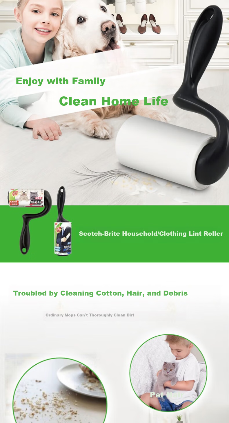 3M Scotch-Brite Lint Roller Removable Sticky Roller Pet Hair Remover Clothes Home Use 56 Sheets 1