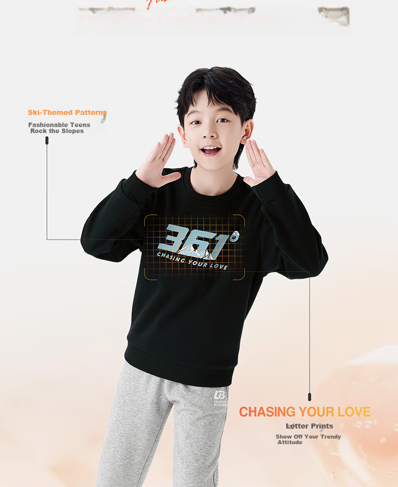361° Kids Hoodie Autumn Winter 25 Fleece Lined Pullover Sweatshirt for Boys and Girls Ages 3-14 Blue 170 13