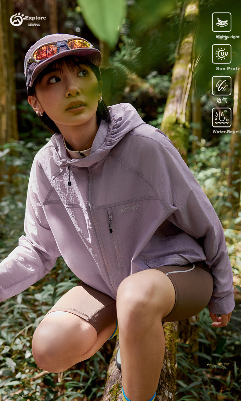 TECTOP [Anti-UV Play] Unisex UPF50+ Breathable Windproof Water-Repellent Sun Protection Jacket 1