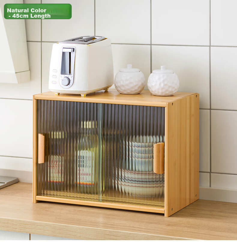 Lao Zhu Craftsman Kitchen Countertop Storage Rack Cup Holder Multi-layer Desktop Organizer Spice Rack Cabinet 55cm Length 21