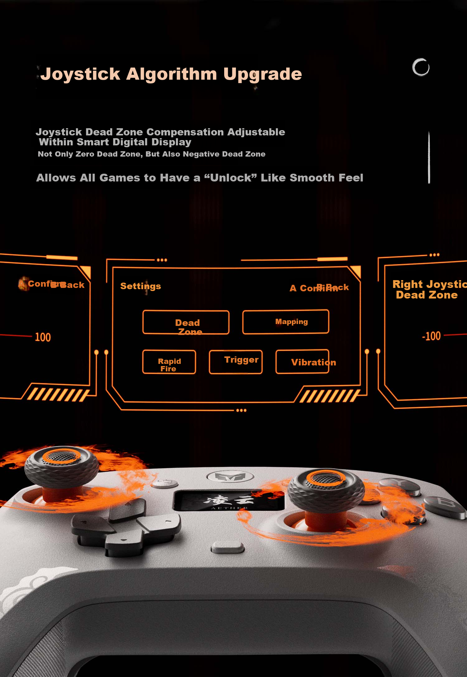 Mojang Lingyun Wireless Gaming Controller Bluetooth 2.4G Compatible with PC Tablet Phone Switch Computer Steam Supports Dual Hall Smart Screen for Shadowlands Monster Hunter Double Hall 3