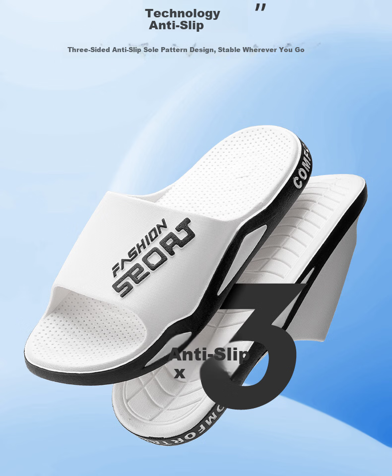 TZLDN Men's Summer Outdoor Durable Indoor Home 2026 New Bath Non-Slip Sports Slippers for Men 8