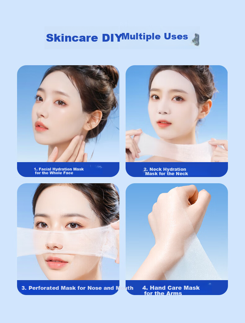 Beautyblend Stretchable Facial Cotton Pads for Wet Compress, Water-Saving Makeup Cotton, Lightweight Tencel, No-Perforation, 240 Sheets/Box 6