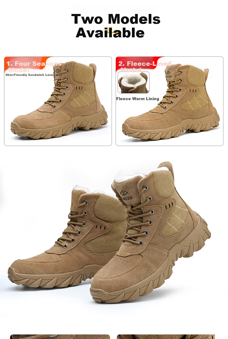 Dinggu Safety Shoes for Men, Steel Toe Anti-Smashing Puncture-Resistant High-Top Work Boots, Lightweight Autumn And Winter Fleece-Lined JD1286ZGM40 15