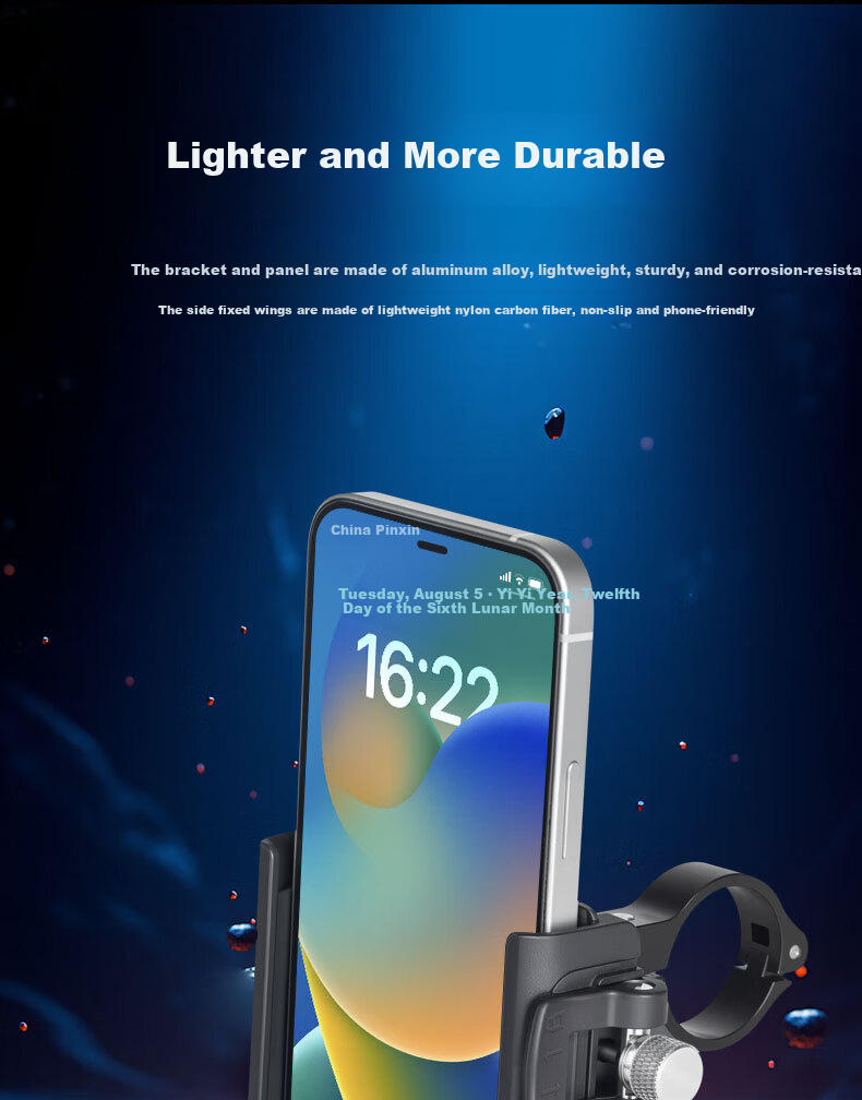 GUB Cycling Phone Mount One-Click Lock Rotatable Aluminum Alloy Road Mountain Bike Video Shooting Ring Style 6