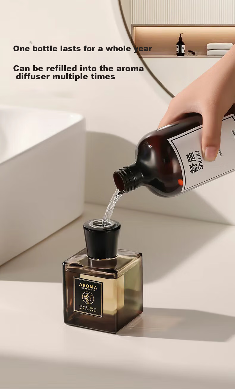 SHUJUHOME Fragrance Essential Oil Refill Liquid Home Bedroom Decor Air Freshener Long-lasting Freesia 500ml 1