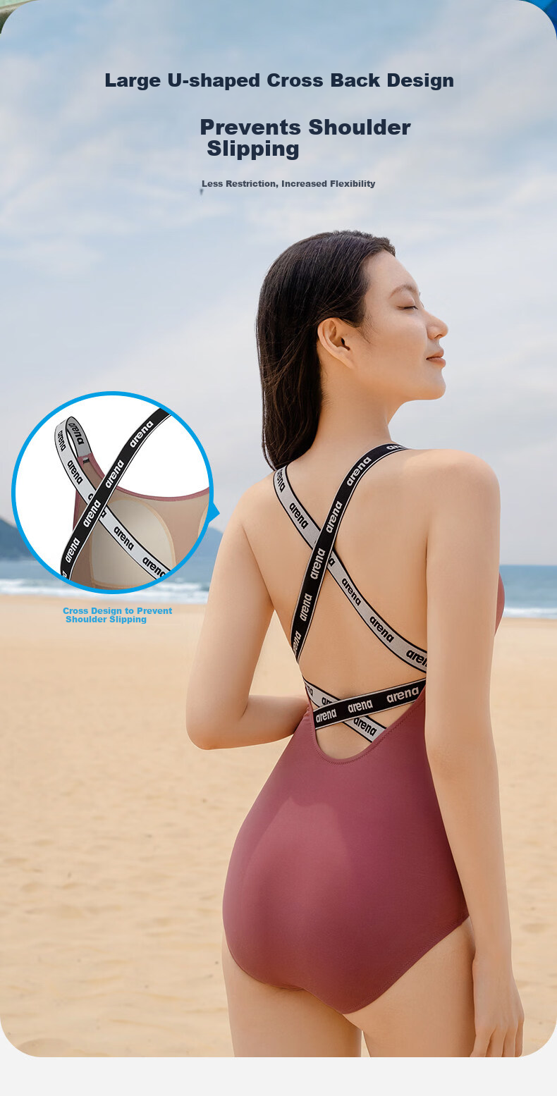 Arena Women's Swimsuit 2026 New Slim Fit Fashion Sports Fitness One-Piece Sleeveless Triangle Training Swimwear 8