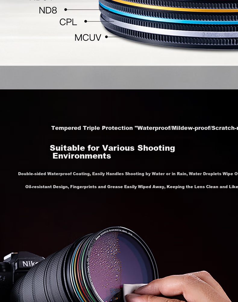 Kase UV Filter, Kase 67mm Magnetic UV Filter, Jinguanglang Second Generation Colorful Magnetic MCUV Filter, High-Definition High-Transparency Internal Ring Magnetic UV Filter, Protective Lens 6