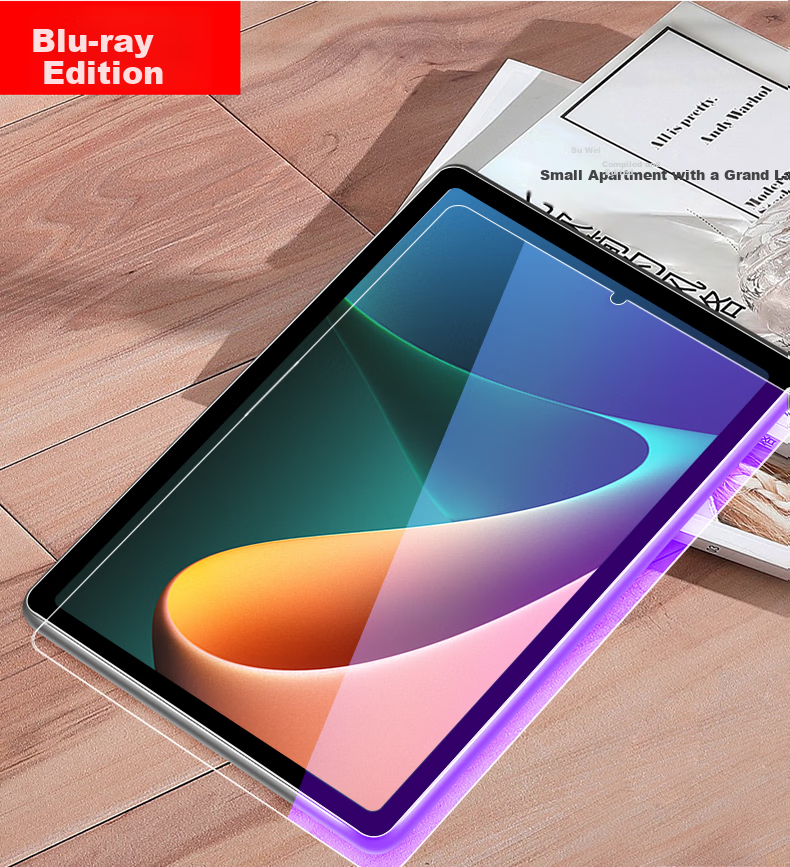 BIAZE Suitable for Xiaomi Pad 7 Ultra, 14-Inch Tempered Glass Screen Protector, Wear-Resistant Anti-Scratch Strong Anti-Fingerprint Blue Light Film, PM255-Blue Light 4