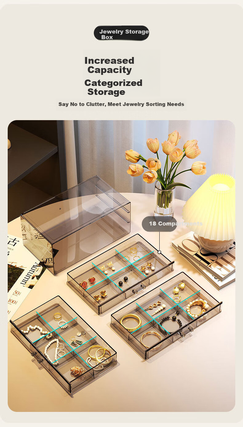 40,000 Kilometers Large Capacity Jewelry Storage Box for Earrings, Studs, Necklaces, Bracelets - High-End Exquisite Bead Organizer Box 3