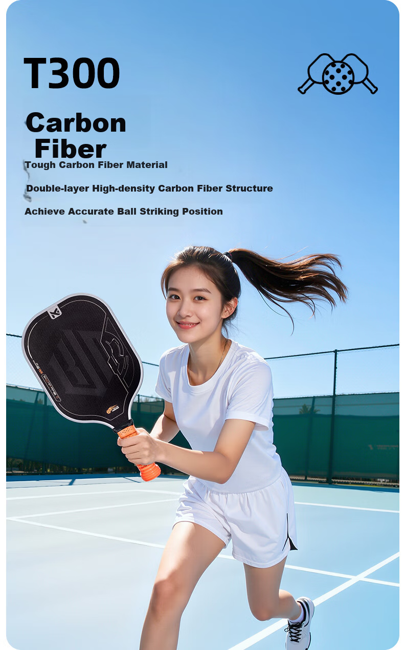 40,000 Kilometers Pickleball Paddle Set Fiberglass Single Paddle PP Honeycomb Core Durable Beginner Practice Paddle Red Feather 7
