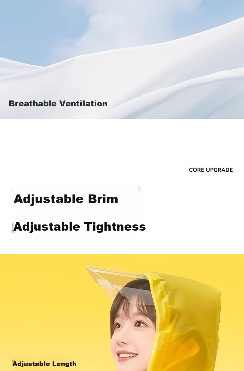 Jiajialin Disposable Portable Raincoat for Adults Outdoor Travel Mountaineering Long Rain Poncho Full Body Stormproof White+Gray 2 Pieces 7