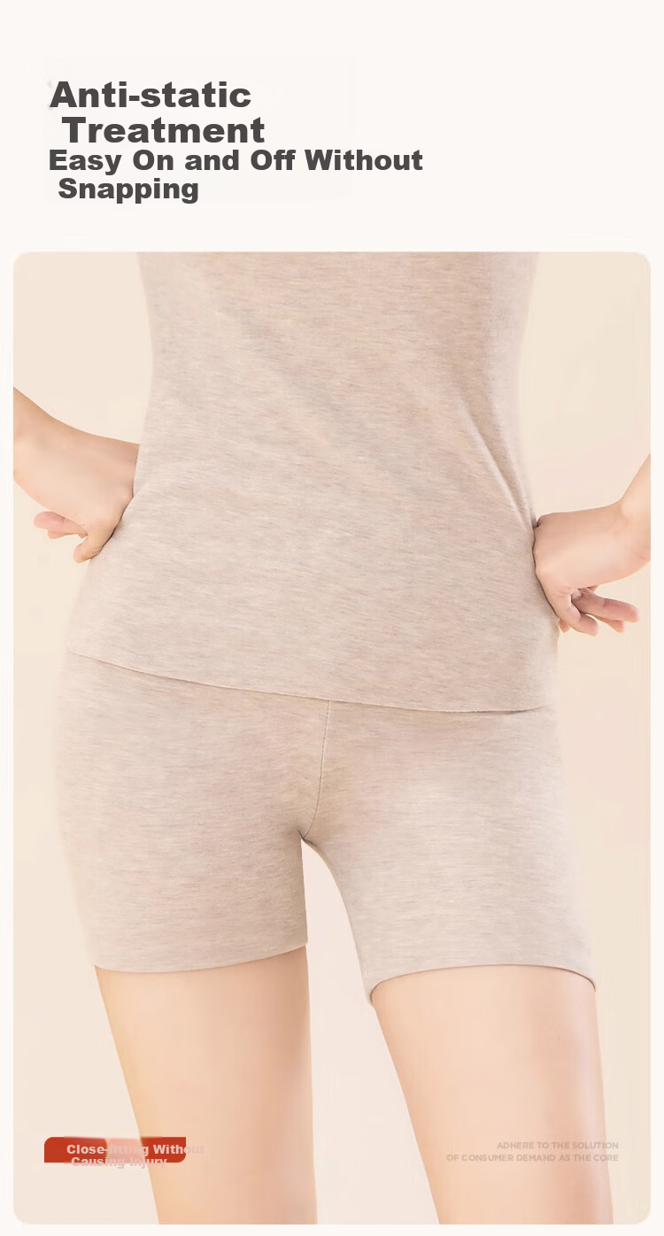 Zaisuo Women's Thermal Wool and Silk Seamless Thickened Autumn Winter Shorts Leggings Mid-Length Pants 8