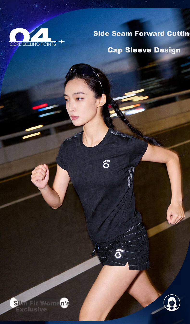 Macondo Night Running Short Sleeve T-Shirt Marathon Sports Running Moisture-Wicking Quick-Dry Short Tee Unisex Champagne White Women 2XL 6