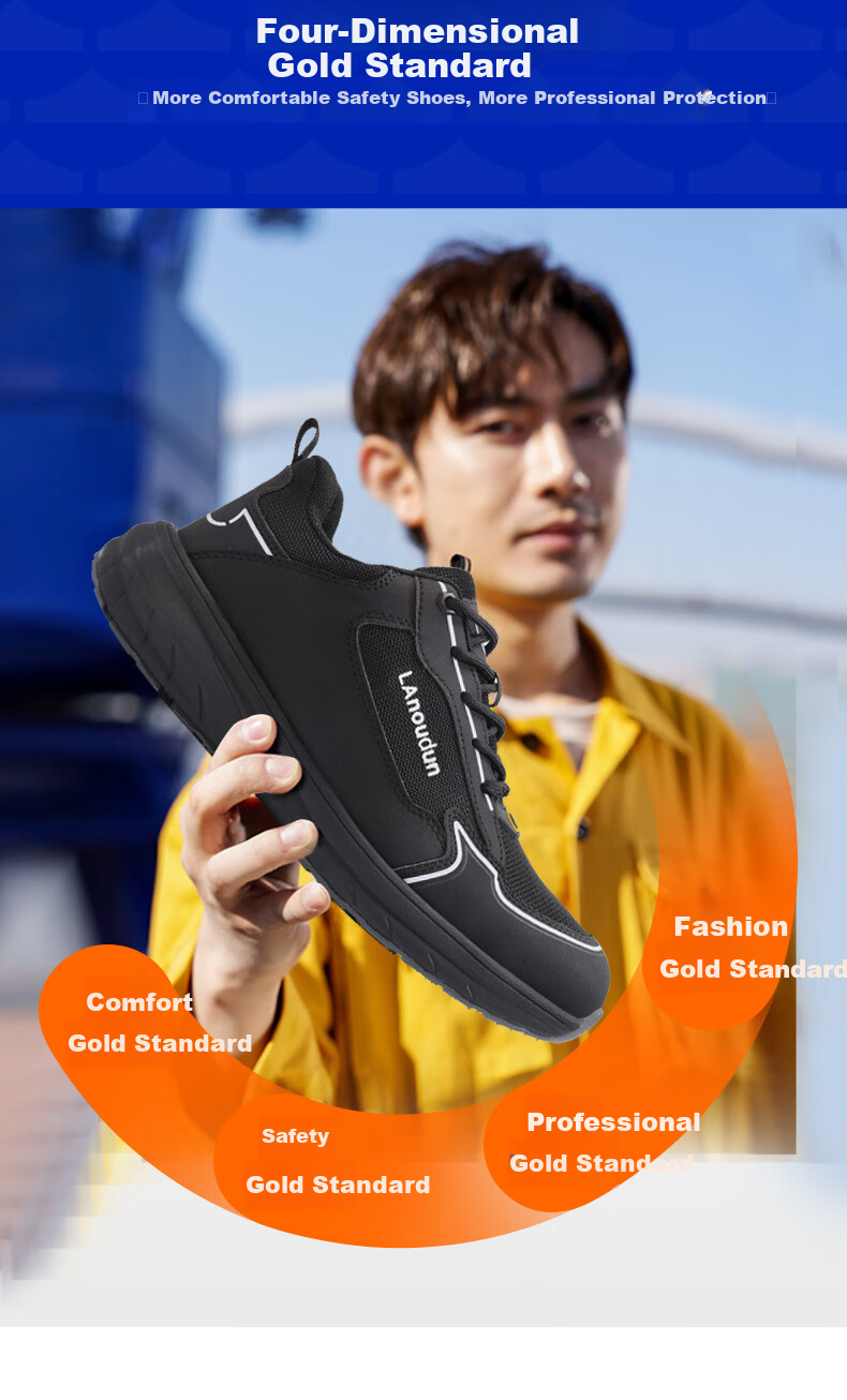 BlueOwl Shield Anti-Static Shoes for Men Lightweight Anti-Smash and Anti-Puncture ESD Work Safety Shoes for Gas Station D252A-1 Size 42 4