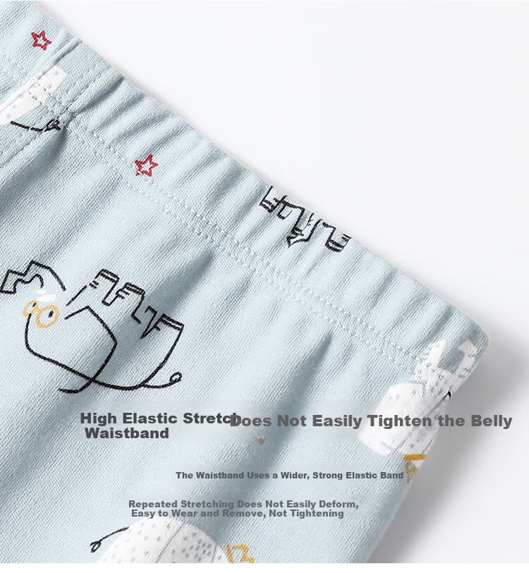 Dingguagua 100% Cotton Children's Thermal Long Johns Boys Autumn Winter Warm Cotton Pants Full Cotton Sleepwear 11
